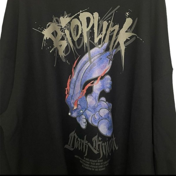 画像3: beauty:beast　DARK KNIGHT CREWNECK SWEAT SHIRT　BLACK (3)
