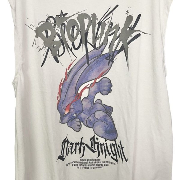 画像2: beauty:beast DARK KNIGHT SLEEVE-LESS TEE GRAIGE (2)