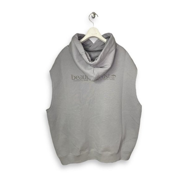 画像6: beauty:beast　bb-31005 DARK KNIGHT SLEEVE-LESS HOODED　L.GRAY (6)