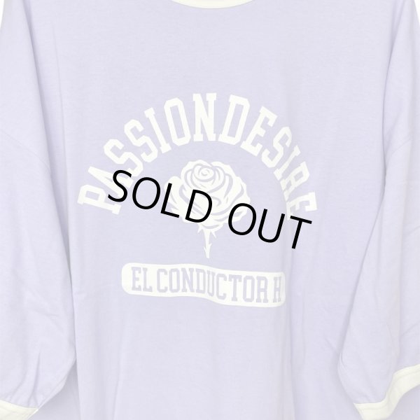 画像2: el conductorH　OVERSIZED TRIM T-SHIRT 'ROSE　LAVENDER (2)