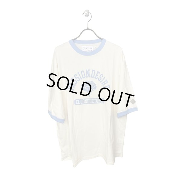 画像1: el conductorH　OVERSIZED TRIM T-SHIRT 'ROSE　WHT (1)