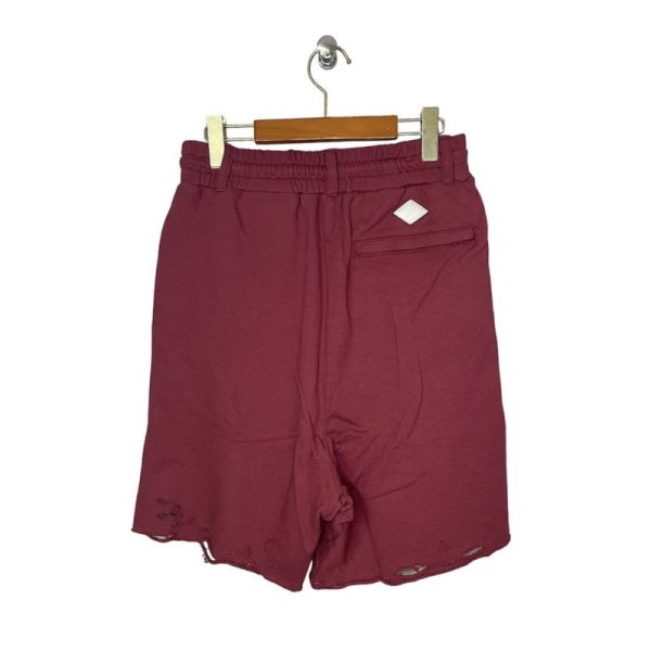 画像4: el conductorH　COTTON DESTROYED SHORTS　MAROON (4)