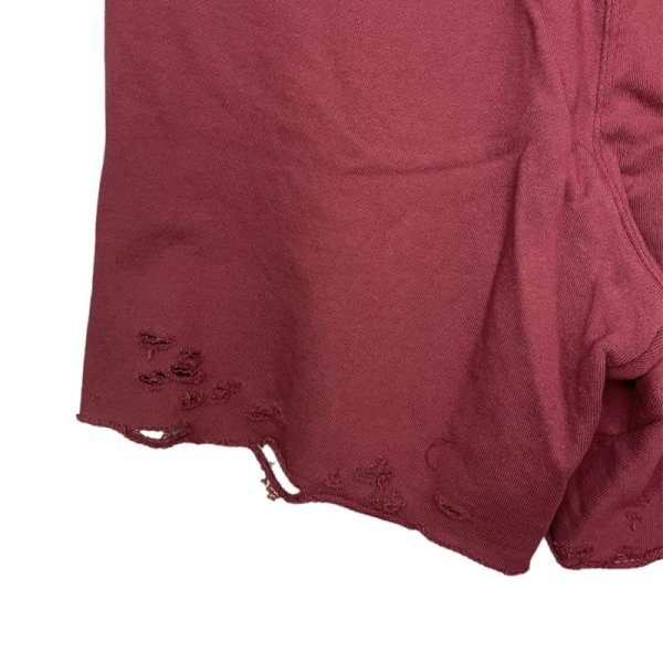画像6: el conductorH　COTTON DESTROYED SHORTS　MAROON (6)