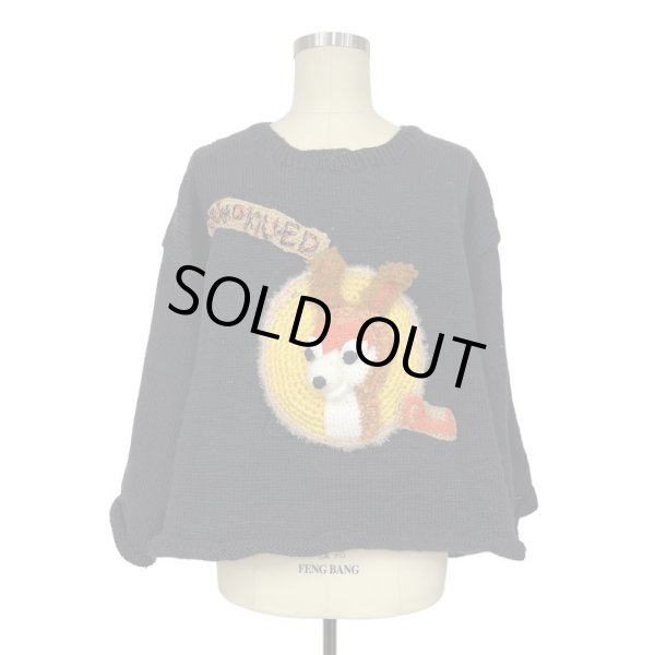 画像1: KIDILL 24AW　KL871 BAMBI HAND KNITTED SWEATER　BLACK (1)