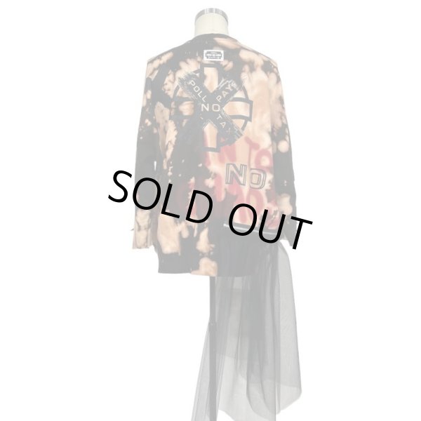 画像2: KIDILL 24AW　KL872 CUSTOMIZED JAMIE REID PULLOVER SWEAT　BLEACH BLACK (2)