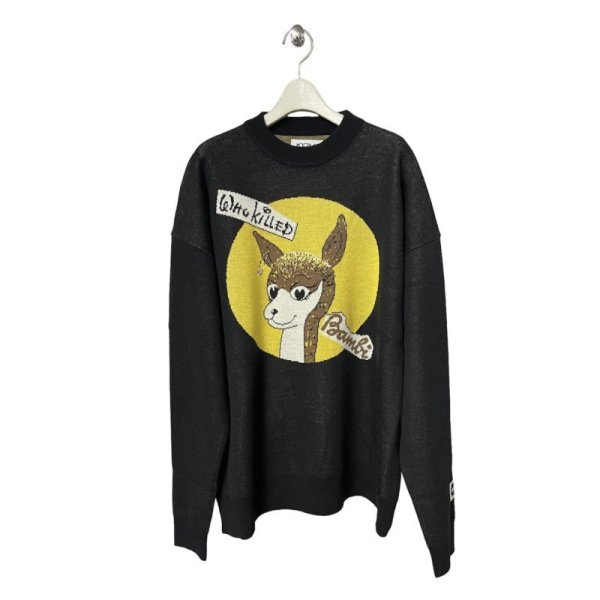 画像1: KIDILL 24AW　KL914 WHO KILLED BAMBI PULLOVER　BLACK (1)
