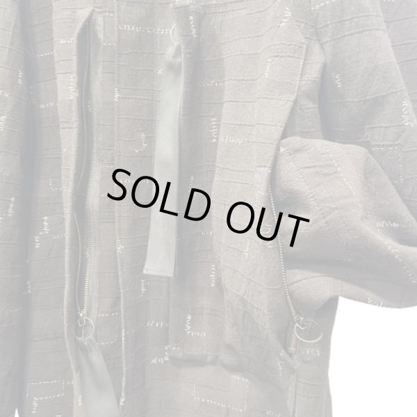 画像3: Azuma.　CRAST JACQUARD HELI CREW SHIRT　BLACK (3)