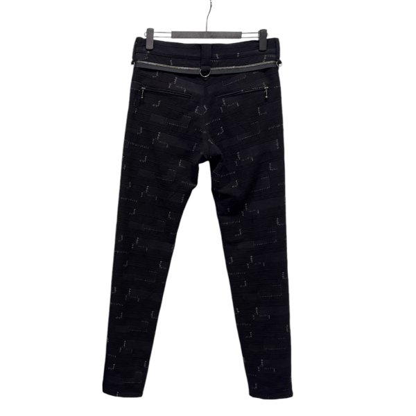 画像2: Azuma.　CRAST JACQUARD PANTS　BLACK (2)