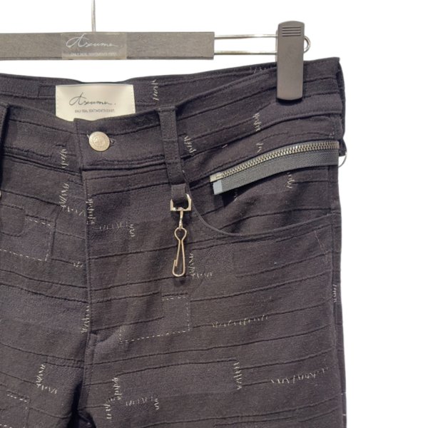 画像3: Azuma.　CRAST JACQUARD PANTS　BLACK (3)