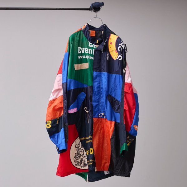 画像1: BODYSONG.  25SS　PATCHWORK MIL COAT MADE BY DISASSEMBLING AND RECONSTRUCTING A VINTAGE COACH JACKET　MIX (1)