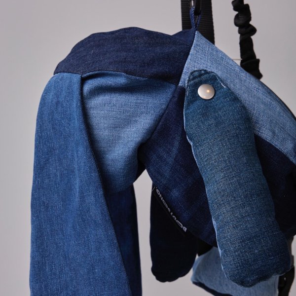 画像2: BODYSONG.  25SS VINTAGE CLOTHING RECONSTRUCTION BAG! (RABBIT NAVY (2)