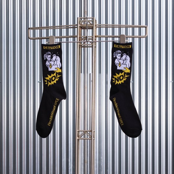 画像1: FlexibleVisual SPCE™ 25SS　FVS30 Basic Socks B1 (NO!)　BLACK (1)