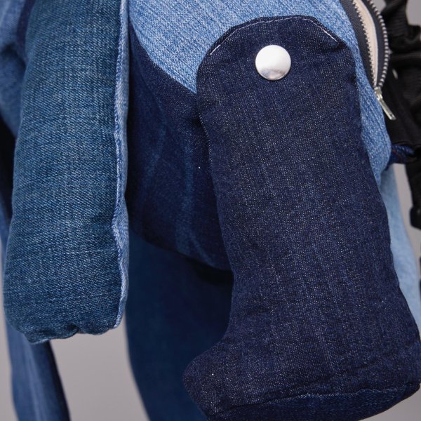 画像4: BODYSONG.  25SS VINTAGE CLOTHING RECONSTRUCTION BAG! (RABBIT NAVY (4)