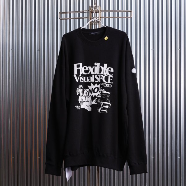 画像2: FlexibleVisual SPCE™ 25SS　FVS26 FVS Sweatshirt　BLACK (2)