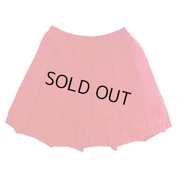画像2: LIBRIO MENDONÇA　KNIT PLEATS SKIRT　RED (2)