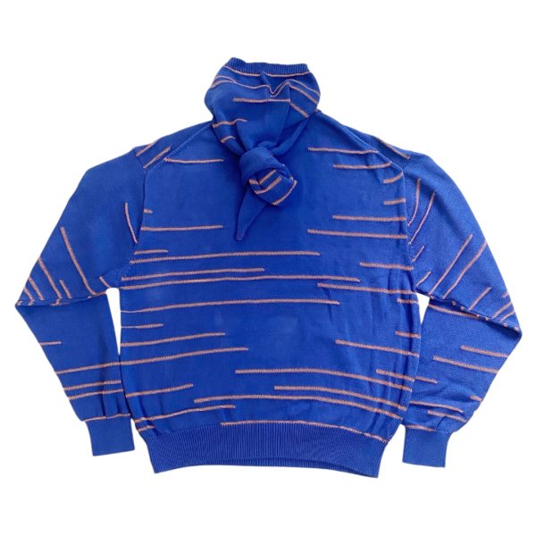 画像2: LIBRIO MENDONÇA　KNIT HOODIE　BLUE (2)