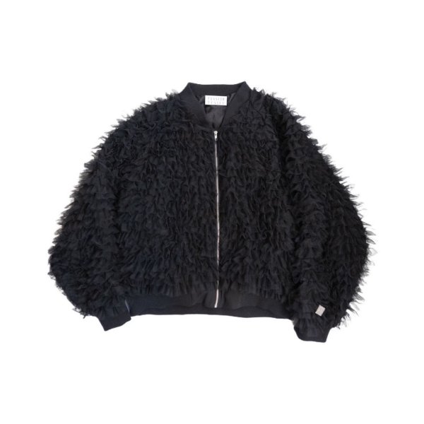 画像1: el conductorH　FRILL BOMBER JKT　BK (1)
