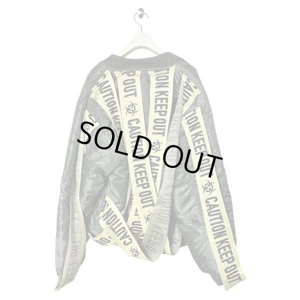 画像1: beauty:beast　LOGO TAPE RE-MAKE BOMBER JACKET　KHAKI (1)