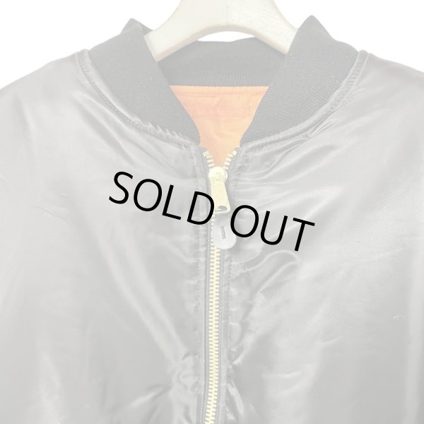 画像3: beauty:beast　LOGO TAPE RE-MAKE BOMBER JACKET　BLACK (3)