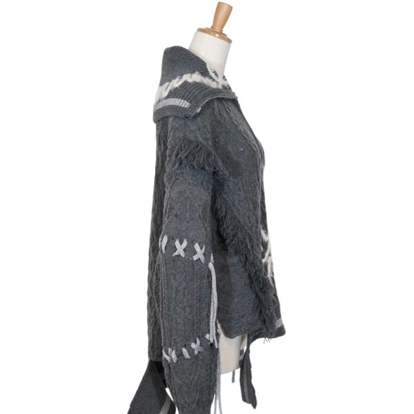 画像2: rurumu: 24AW　sailor collar half zip-up sweater　gray (2)