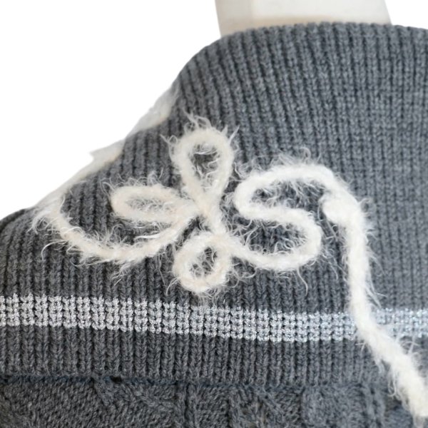 画像7: rurumu: 24AW　sailor collar half zip-up sweater　gray (7)