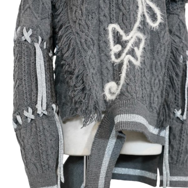 画像6: rurumu: 24AW　sailor collar half zip-up sweater　gray (6)