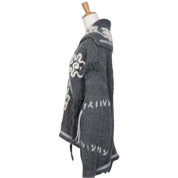 画像4: rurumu: 24AW　sailor collar half zip-up sweater　gray (4)