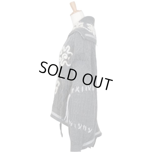 画像4: rurumu: 24AW　sailor collar half zip-up sweater　gray (4)