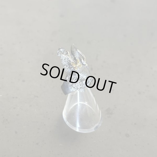 画像1: HOASHI YUSUKE　 ジャッカロープ/リング　シルバー黒　角シルバー (1)