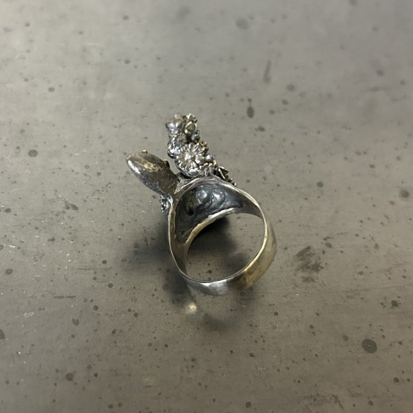 画像4: HOASHI YUSUKE　ジャッカロープ/リング　シルバー燻し角ブラス (4)