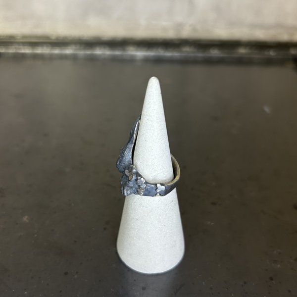 画像2: DECOvienya　ウサギとクローバーリング　ブラック (2)