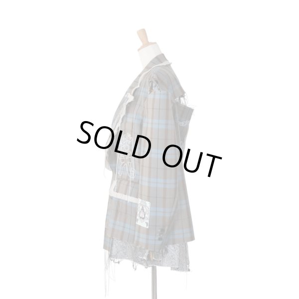 画像2: rurumu: 24AW　Ainsel embroidery cut out jacket　smoky blue (2)