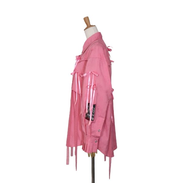 画像4: rurumu: 24AW　ribbon core detachable shirts　pink (4)