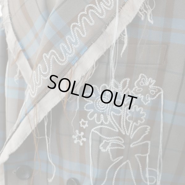 画像5: rurumu: 24AW　Ainsel embroidery cut out jacket　smoky blue (5)