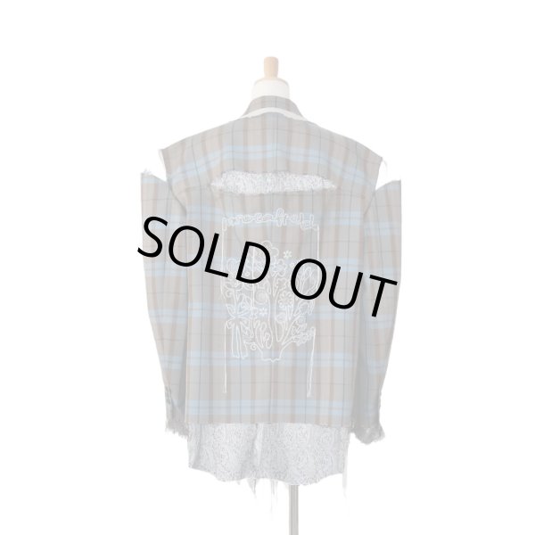 画像3: rurumu: 24AW　Ainsel embroidery cut out jacket　smoky blue (3)