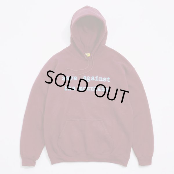 画像1: SAVE SHOCK SATM HOODIE OXBLOOD (1)
