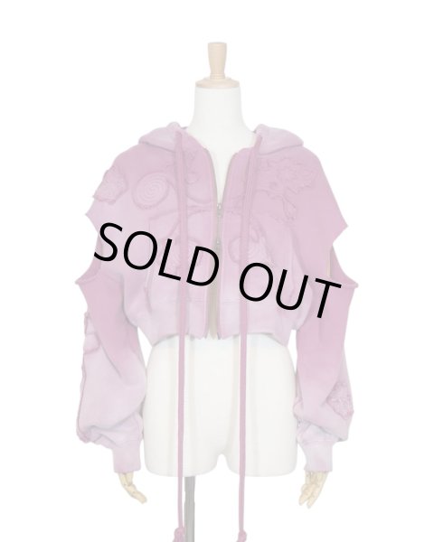 画像2: rurumu: 24AW Ainsel applique gradation hoodie magenta (2)