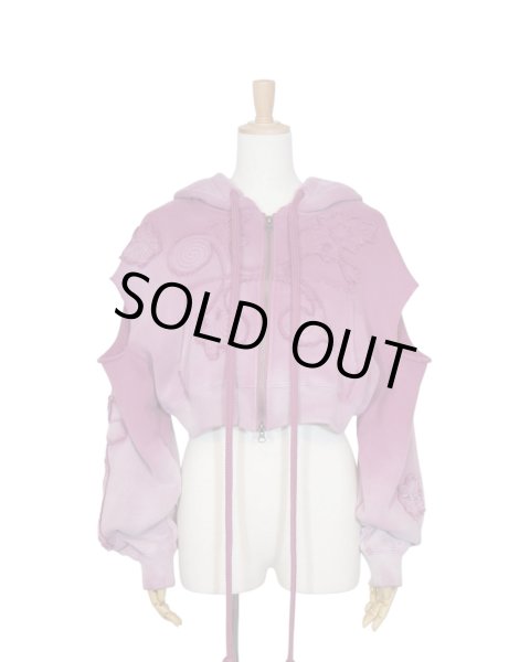 画像1: rurumu: 24AW Ainsel applique gradation hoodie magenta (1)