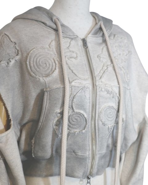画像5: rurumu: 24AW Ainsel applique gradation hoodie ivory (5)