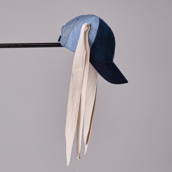画像1: BODYSONG. 25SS　VINTAGE DENIM PATCHWORK CAP　BLUE (1)