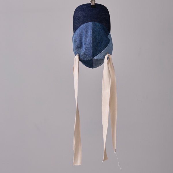 画像2: BODYSONG. 25SS　VINTAGE DENIM PATCHWORK CAP　BLUE (2)