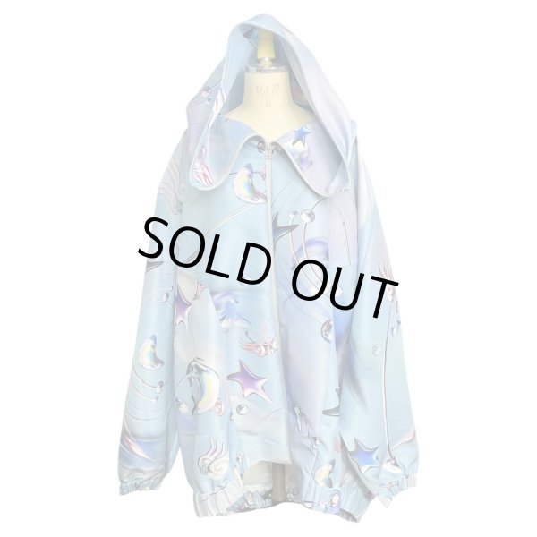 画像1: BALMUNG　グラフィックハイネックビッグパーカー　Water (1)