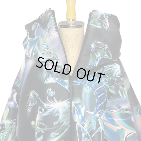 画像5: BALMUNG グラフィックハイネックビッグパーカー Black (5)