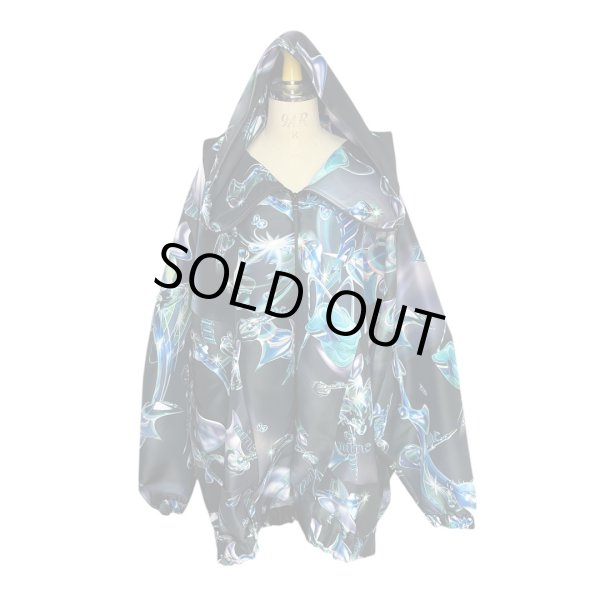 画像1: BALMUNG グラフィックハイネックビッグパーカー Black (1)