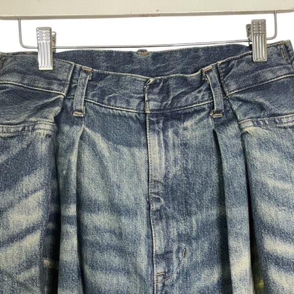 画像3: BASE MARK　Crash Wide Half Tucked DENIM　BLUE (3)