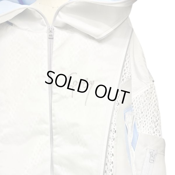 画像2: BALMUNG　ジャージ重ねハイネックビッグパーカー (AIR-B)　White (2)