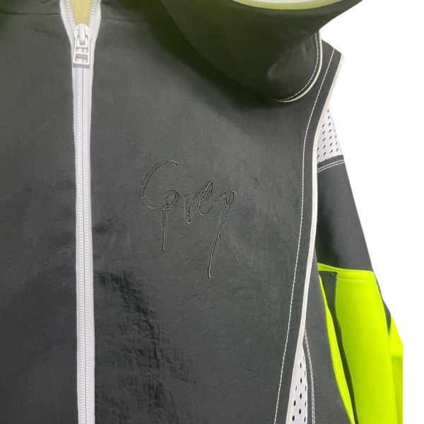 画像2: BALMUNG ジャージ重ねハイネックビッグパーカー (AIR-B) Black (2)