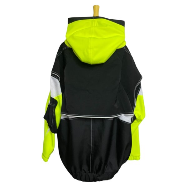 画像5: BALMUNG ジャージ重ねハイネックビッグパーカー (AIR-B) Black (5)