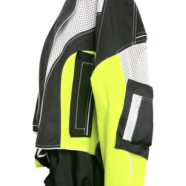 画像4: BALMUNG ジャージ重ねハイネックビッグパーカー (AIR-B) Black (4)