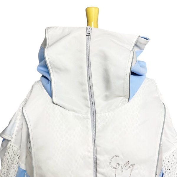 画像3: BALMUNG　ジャージ重ねハイネックビッグパーカー (AIR-B)　White (3)